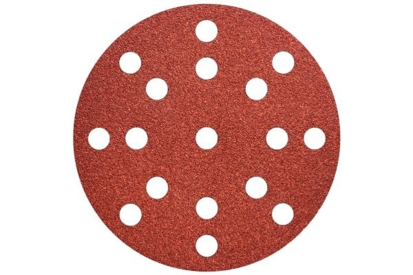 Metabo 626850000, Hiomapaperi, Metalli, Puu, Punainen, Pyöreä, 12,5 cm, 50 kpl