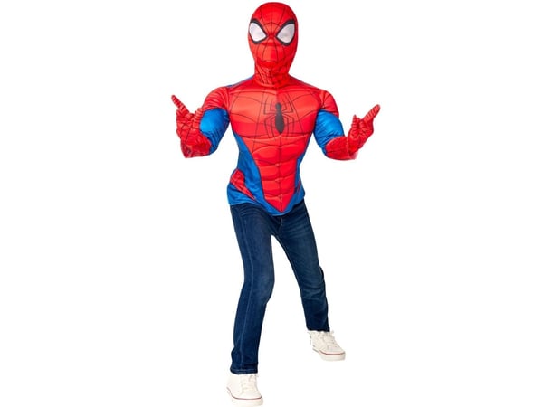 Marvel Spiderman Muskuløs overkrop med maske, 4-7 år