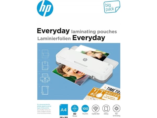 HP 9154, Blank, Gjennomsiktig, DIN A4, 216 mm x 303 mm, 0,08 mm, 220 mm, 307 mm