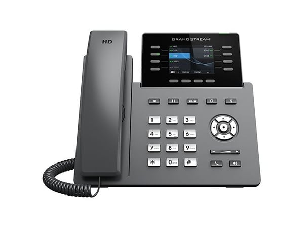 Grandstream GRP2624 - VoIP-telefon - IEEE 802.11a/b/g/n/ac (Wi-Fi) / Bluetooth - 5-veis anropskapasitet - SIP, RTCP, RTP, SRTP - 8 linjer