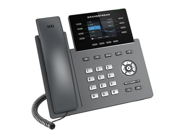 Grandstream GRP2624 - VoIP-telefon - IEEE 802.11a/b/g/n/ac (Wi-Fi) / Bluetooth - 5-veis anropskapasitet - SIP, RTCP, RTP, SRTP - 8 linjer