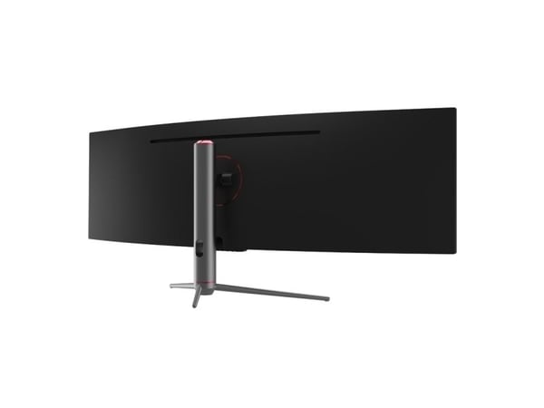 LC Power - QLED-monitor - kurvet - 49" - 5120 x 1440 Dual Quad HD @ 120 Hz - VA - 400 cd/m² - 3000:1 - 6 ms - 2xHDMI, 2xDisplayPort - antrasittsvart