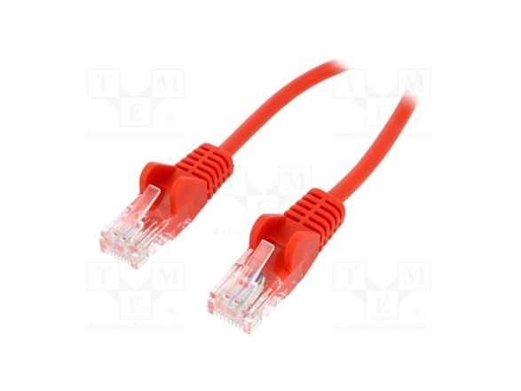 Goobay 0.25m 2xRJ-45 Cable, 0,25 m, Cat6, RJ-45, RJ-45, Rød