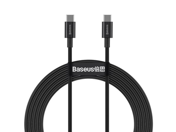 Baseus CATYS-C01, 2 m, USB C, USB C, 0,48 Gbit/sek., Sort