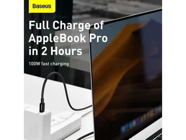 Baseus CATYS-C01, 2 m, USB C, USB C, 0,48 Gbit/sek., Sort