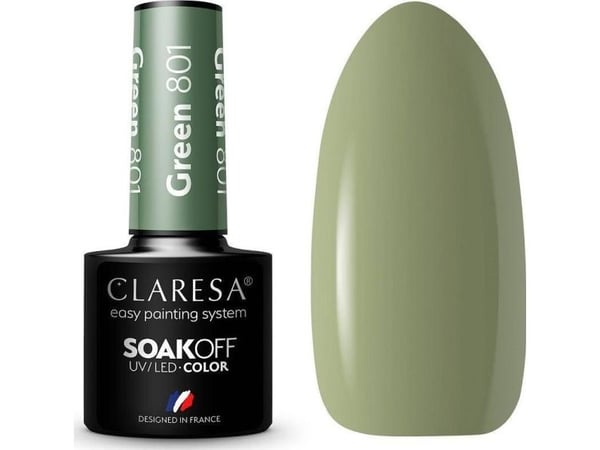Claresa Claresa Soak Off UV/LED Green hybrid varnish 801 5g