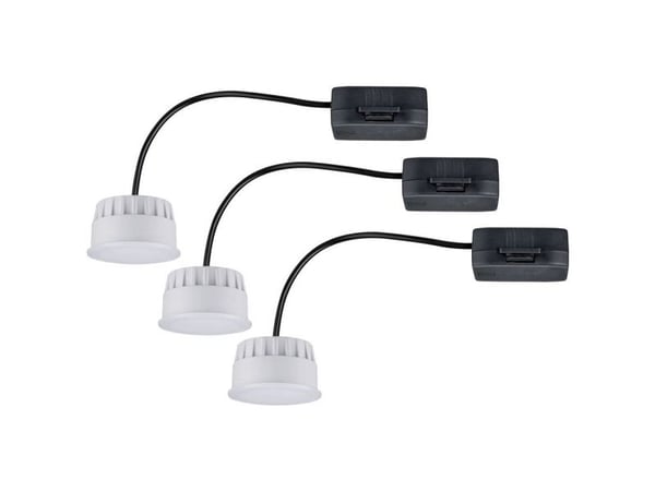 Paulmann Choose Coin, Innsunket spotlight, 3 ampuller, LED, 6 W, 2700 K, Satin Stål
