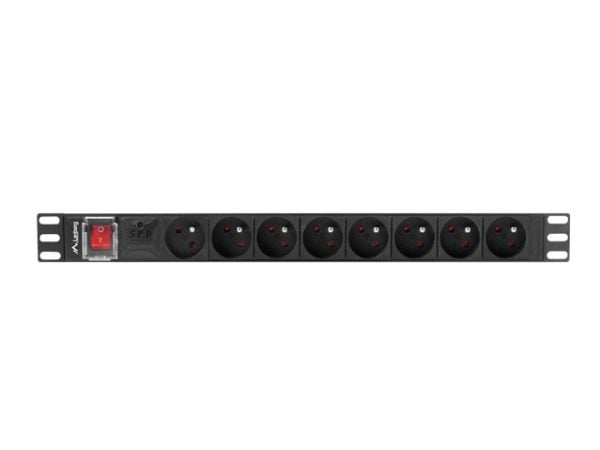 Lanberg - Strømfordelerenhet (kan monteres i rack) - AC 220-250 V - 4000 watt - enkeltfase - inngang: DIN 49441 - utgangskontakter: 8 (NF C61-314) ...
