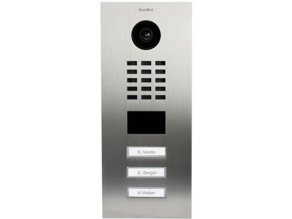 DoorBird D2103V, Rostfritt stål, IP65, Rostfritt stål, Rostfritt stål, Knappar, 10,100 Mbit/s