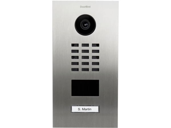 DoorBird D2101V, Rustfrit stål, IP65, IK08, Rustfrit stål, Knapper, 10,100 Mbit/s