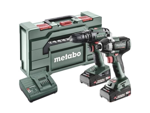 Metabones Metabo Combo-Set SB 18 + SSD 18 LT 200 BL – batteridriven slagborr-/skruvdragare inkl. batteri och laddare (685197000)