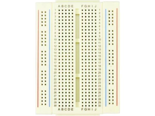 TRU COMPONENTS breadboard, forskjøvne pinner, totalt antall poler: 400, 86.5 x 64.5 x 8.5 mm, 1 stk