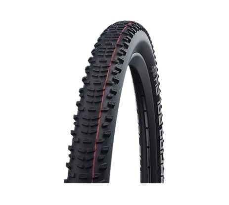 Schwalbe Racing Ralph, 29", MTB, Slangeløst, Folding bead, Off-road, Sort, Rød