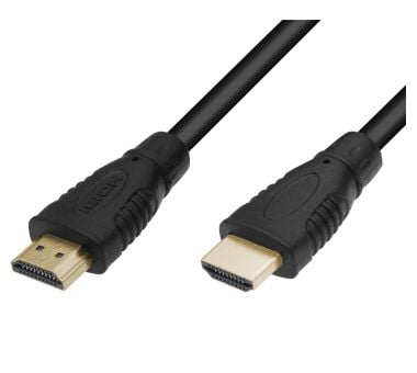 M-CAB Basic - High Speed - HDMI-kabel med Ethernet - HDMI hann til HDMI hann - 2 m - svart - 4K 60Hz støtte, 2160p-støtte 60 Hz (HDMI)