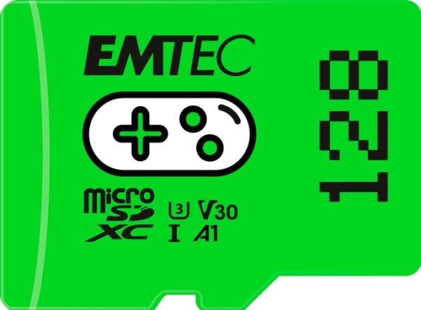 EMTEC Gaming - Flashminnekort - 128 GB - A1 / Video Class V30 / UHS-I U3 - microSDXC UHS-I - grønn