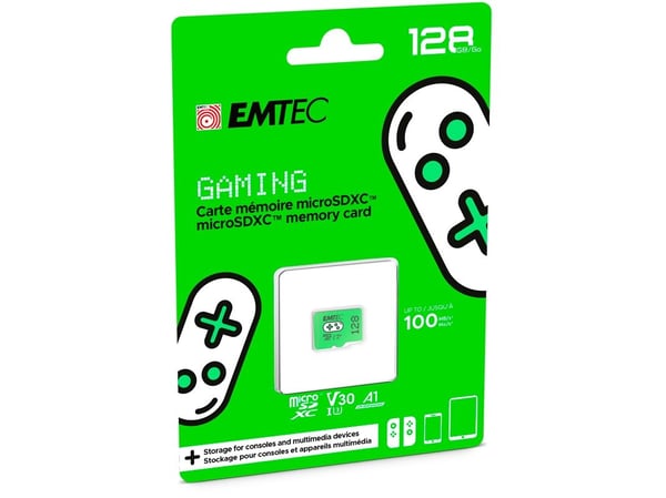 EMTEC Gaming - Flashminnekort - 128 GB - A1 / Video Class V30 / UHS-I U3 - microSDXC UHS-I - grønn