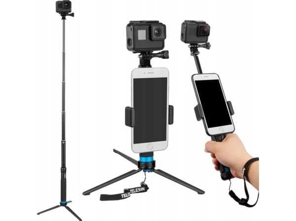 Telesin selfie-stick/stativ för sportkameror GP-MNP-090-S