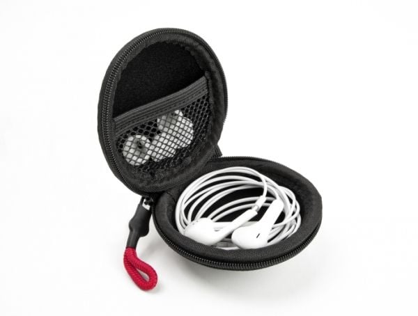 Delock - Eske for hodemikrotelefoner - polyester - grå, svart