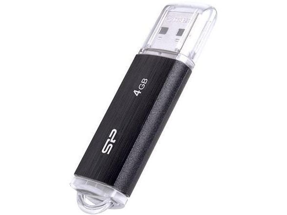 SILICON POWER Ultima U02 - USB-flashstasjon - 4 GB - USB 2.0 - svart