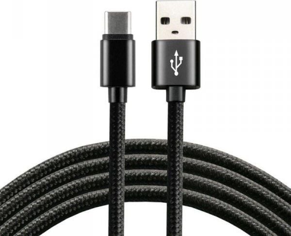 USB-kabel EverActive USB-A til USB-C 2 m svart (CBB-2CB)