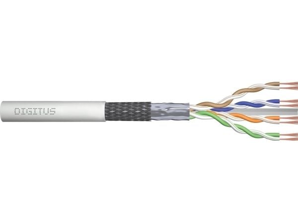 DIGITUS Professional - Bulkkabel - 100 m - SF/UTP - CAT 6 - halogenfri - grå