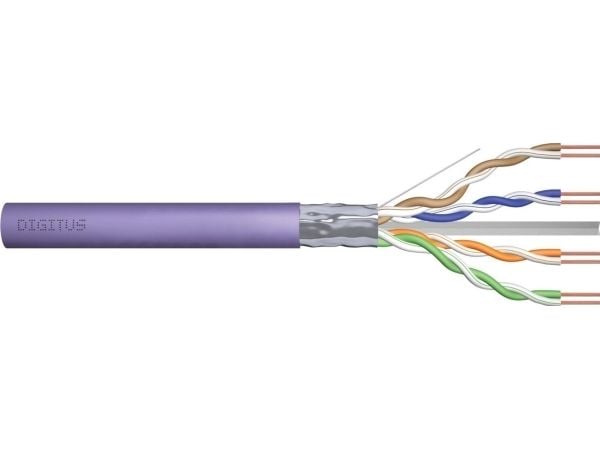 DIGITUS Professional - Installasjonskabel - 100 m - 7,2 mm - brettet uskjermet tvunnet par (F/UTP) - simplex - CAT 6 - IEEE 802.5/IEEE 802.3 - halo...