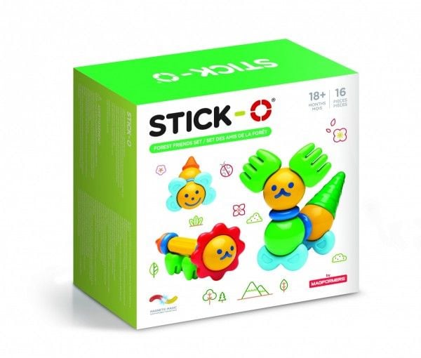Magformers magnetiske klosser Stick-O-sett Lesni Przyjaciele 16 deler (005-902002)