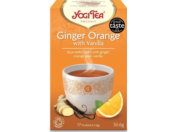 Yogi Tea Yogi te – ingefær appelsin med vanilje – 17 teposer