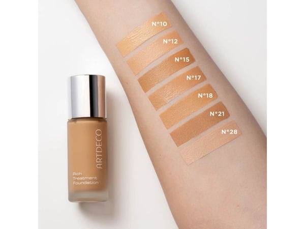 ARTDECO Rich Treatment Foundation, Rasva (aine), Beige, Deep Honey, Deep skin, Tasoittava, Säteilevä