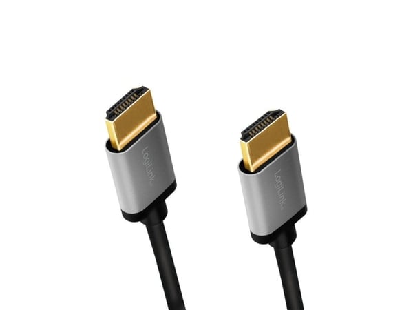 LogiLink CHA0100, 1 m, HDMI Type A (Standard), HDMI Type A (Standard), 3D, 18 Gbit/sek, musta, harmaa