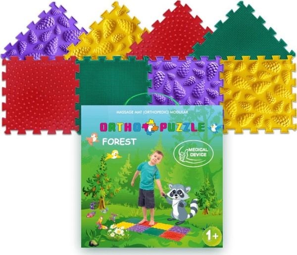 Wader Polesie 57240 modulær massasjematte ORTHO PUZZLE Las