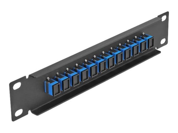 Delock - Koblingspanel - skapmonterbar - SC SM X 12 - svart, blå - 1U - 10"