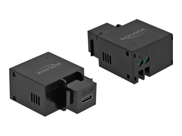 Delock - Strømadapter - 10.5 watt - 2.1 A (USB-C) - svart