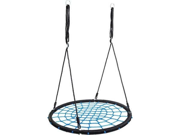 Funfit gyngesete/vingestol i asurblått storkereir 100 cm for barn