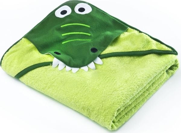 Caretero 24174 baderobe/kappe med krokodille 100x100 grønn