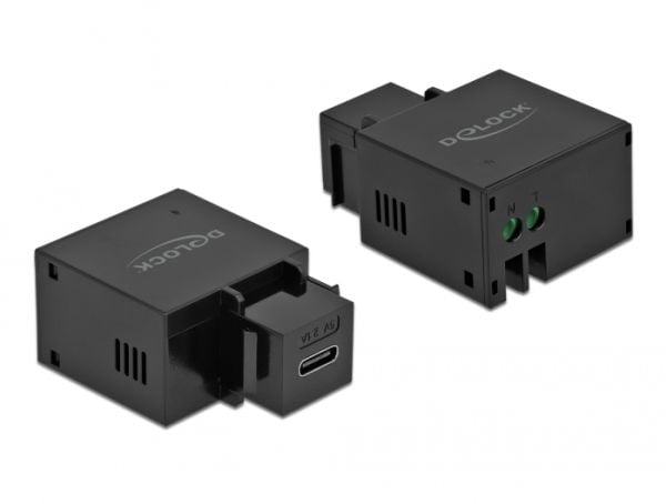 Delock - Strømadapter - 10.5 watt - 2.1 A (USB-C) - svart