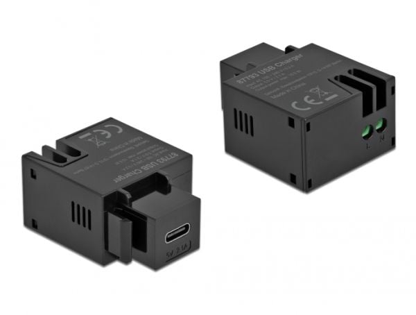 Delock - Strømadapter - 10.5 watt - 2.1 A (USB-C) - svart