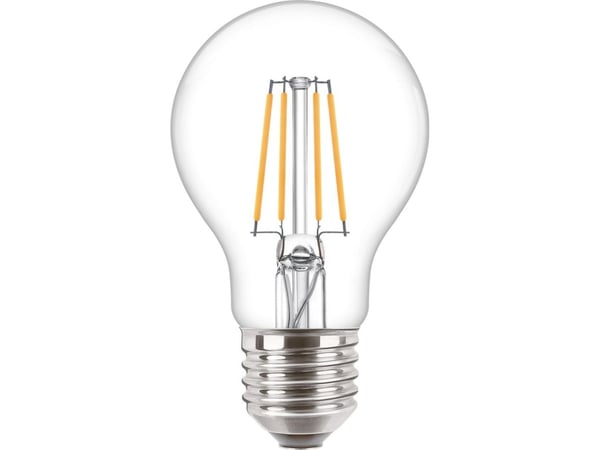 Philips CorePro - LED-filamentlyspære - form: A60 - klar finish - E27 - 4.3 W (ekvivalent 40 W) - klasse F - varmt hvitt lys - 2700 K