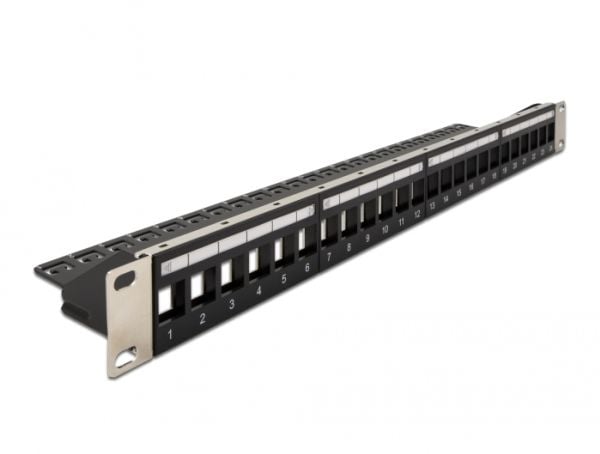 Delock - Patch-panel - 1U - 19" - 24 portar