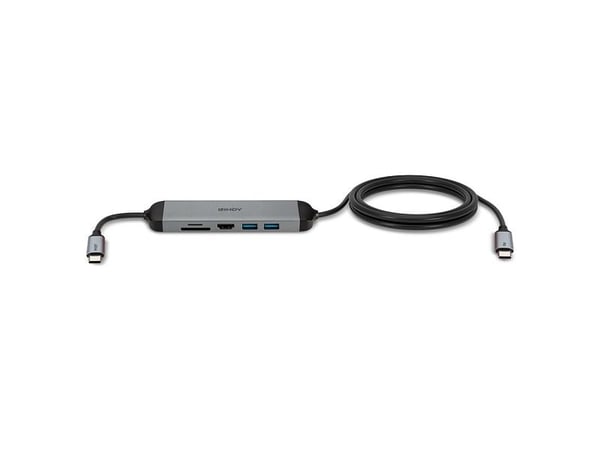 Lindy 43326, Ledningsført, USB 3.2 Gen 1 (3.1 Gen 1) Type-C, 100 W, Sort, Grå, MicroSD (TransFlash), SD, 5 Gbit/sek.