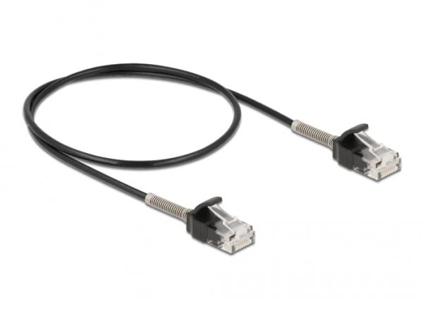 Delock - Nettverkskabel - RJ-45 (hann) til RJ-45 (hann) - 50 cm - UTP - CAT 6a - svart