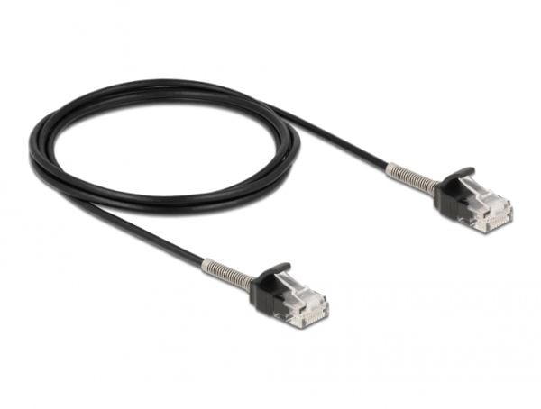 Delock - Nettverkskabel - RJ-45 (hann) til RJ-45 (hann) - 2 m - UTP - CAT 6a - svart