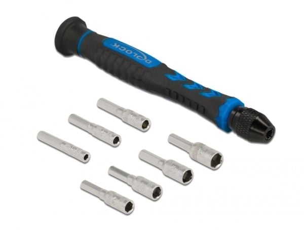 Delock - Screwdriver handle with socket set - 8 delar