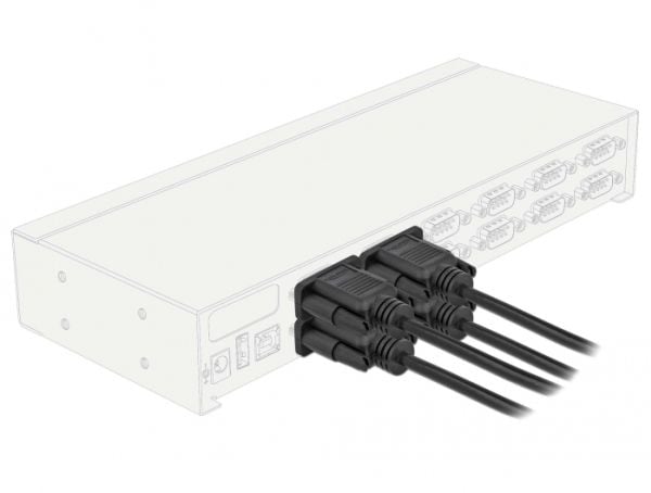 Delock - Null modem-kabel - DB-9 (hunn) til DB-9 (hunn) - 2 m - tommelskruer - svart