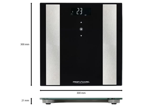 ProfiCare PC-PW 3007 FA, Elektronisk personvekt, 180 kg, 100 g, Svart, 5 kg, kg, lb, ST