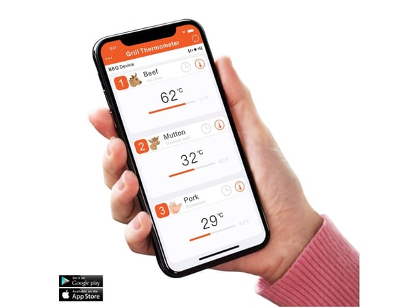 Grillngo Master 5.0 trådløst steketermometer med Bluetooth