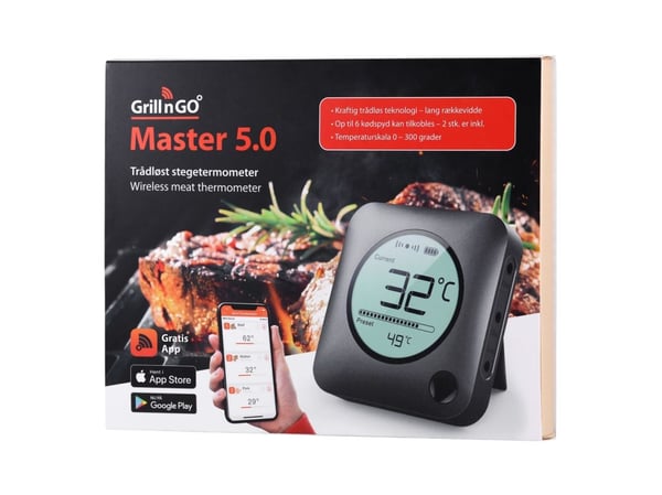 Grillngo Master 5.0 trådløst steketermometer med Bluetooth