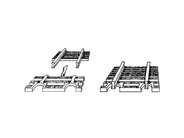 Fleischmann skinne 22215 (uten ballast) Flexspor, endestykke