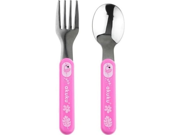 Akuku bestikksett i metall rosa A0101 Akuku bestikksett i metall rosa A0101
