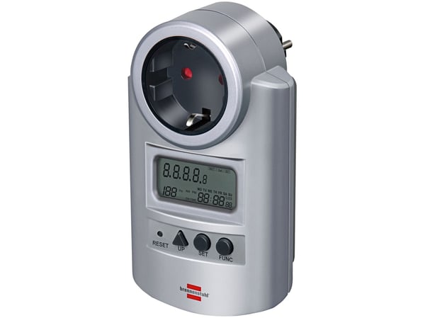 Brennenstuhl BN-PM231, Elektroninen, Pistokekytkentä, Vahvavirta, Energiatehokkuus, Power factor, Power frequency, Tehontuotto, Jännite, Harmaa, kW...
